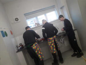 Ambergate Pupils preparing food